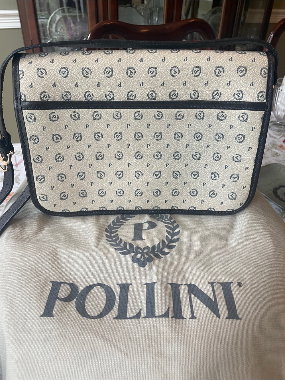 Pollini Monogram Print Shoulder/Crossbody Bag ๐ฎ๐น Made in Italy - Picture 3 of 16